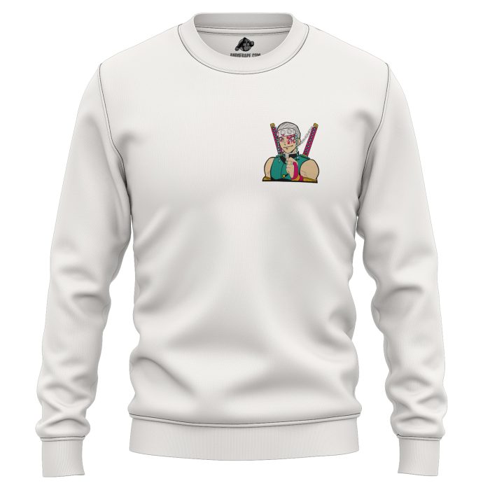 Tengen Uzui The Sound Hashira Demon Slayer Logo Style Embroidered Sweatshirt 2