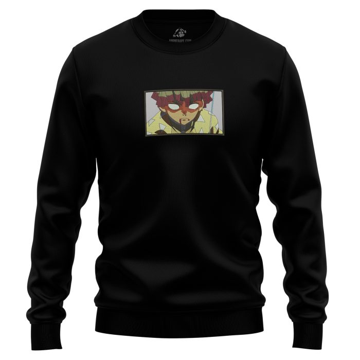 Zenitsu Agatsuma Concentrated Eyes Demon Slayer Embroidered Sweatshirt 1