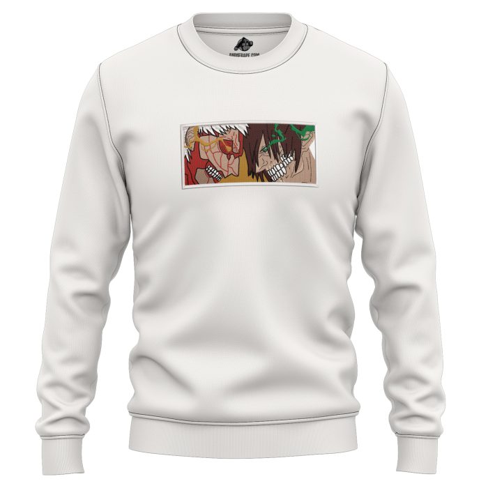 Attack Titan VS Armored Titan Attack on Titan Embroidered Sweatshirt 2