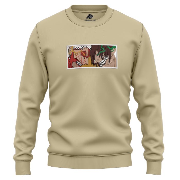 Attack Titan VS Armored Titan Attack on Titan Embroidered Sweatshirt 3