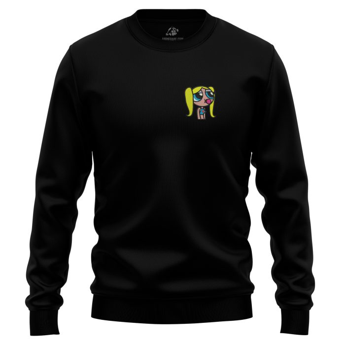 Bubbles The Powerpuff Girls Embroidered Sweatshirt 1