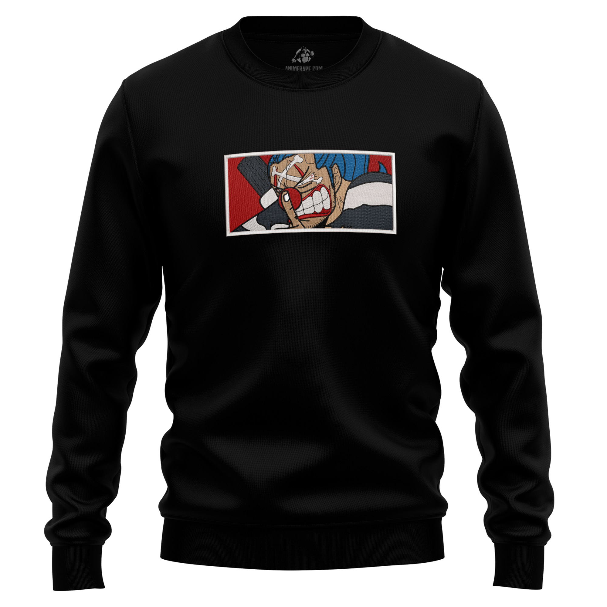 Buggy The Clown One Piece Embroidered Sweatshirt 1 Buggy The Clown One Piece Embroidered Sweatshirt 1