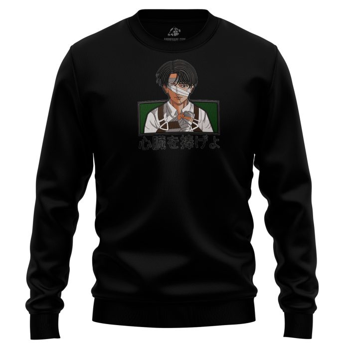Captain Levi With Bandages Attack On Titan Embroidered Sweatshirt 1