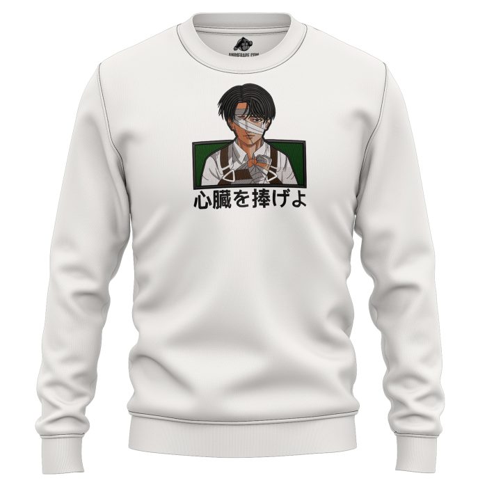 Captain Levi With Bandages Attack On Titan Embroidered Sweatshirt 2