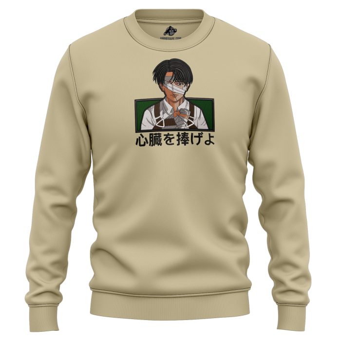 Captain Levi With Bandages Attack On Titan Embroidered Sweatshirt 3