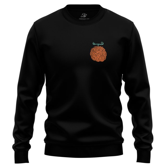 Flame Flame Devil Fruit One Piece Embroidered Sweatshirt 1