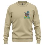 Open Your Eyes Morty Meme Logo Style Rick and Morty Embroidered Sweatshirt 3