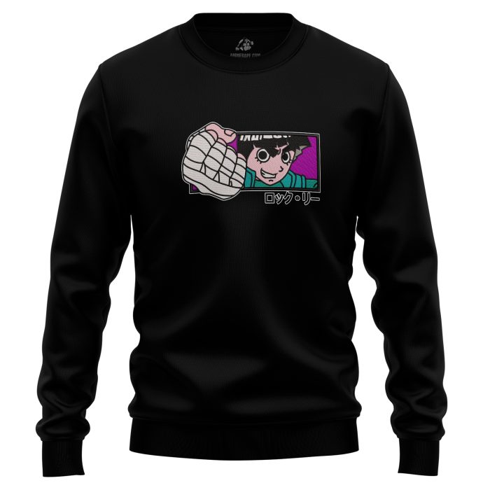 Rock Lee Green Beast Naruto Shippuden Embroidered Sweatshirt 1