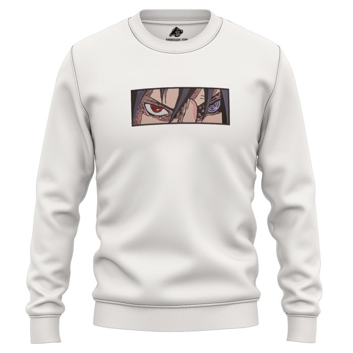 Sasuke Rinnegan and Sharingan Naruto Shippuden Embroidered Sweatshirt 2