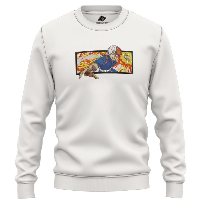 Shoto Todoroki Flashfire Fist My Hero Academia Embroidered Sweatshirt 2
