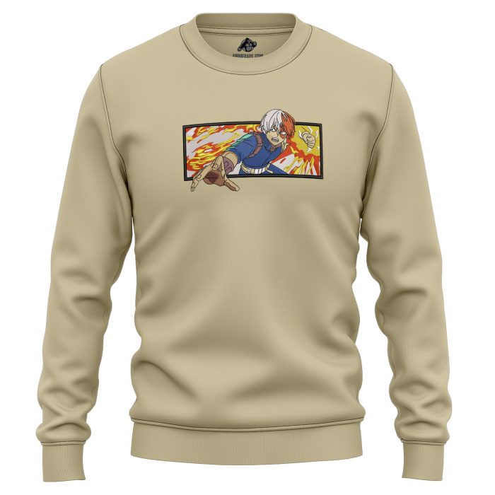 Shoto Todoroki Flashfire Fist My Hero Academia Embroidered Sweatshirt 3