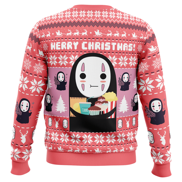 Merry Christmas No Face Spirited Away Ugly Christmas Sweater 1200 2