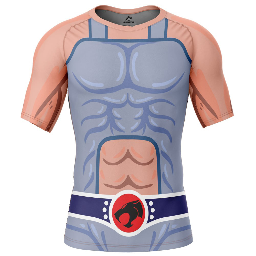 Lion-O Thundercats Short Sleeve Rash Guard Compression Shirt