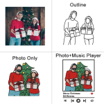 Custom Embroidered Sweatshirt Portrait Music Player Couple Family Gift 4