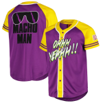 Purple Macho Man Shirt Macho Man Randy Savage Old School Over Printed 3D Baseball Hockey Basketball Jersey Shirt mk