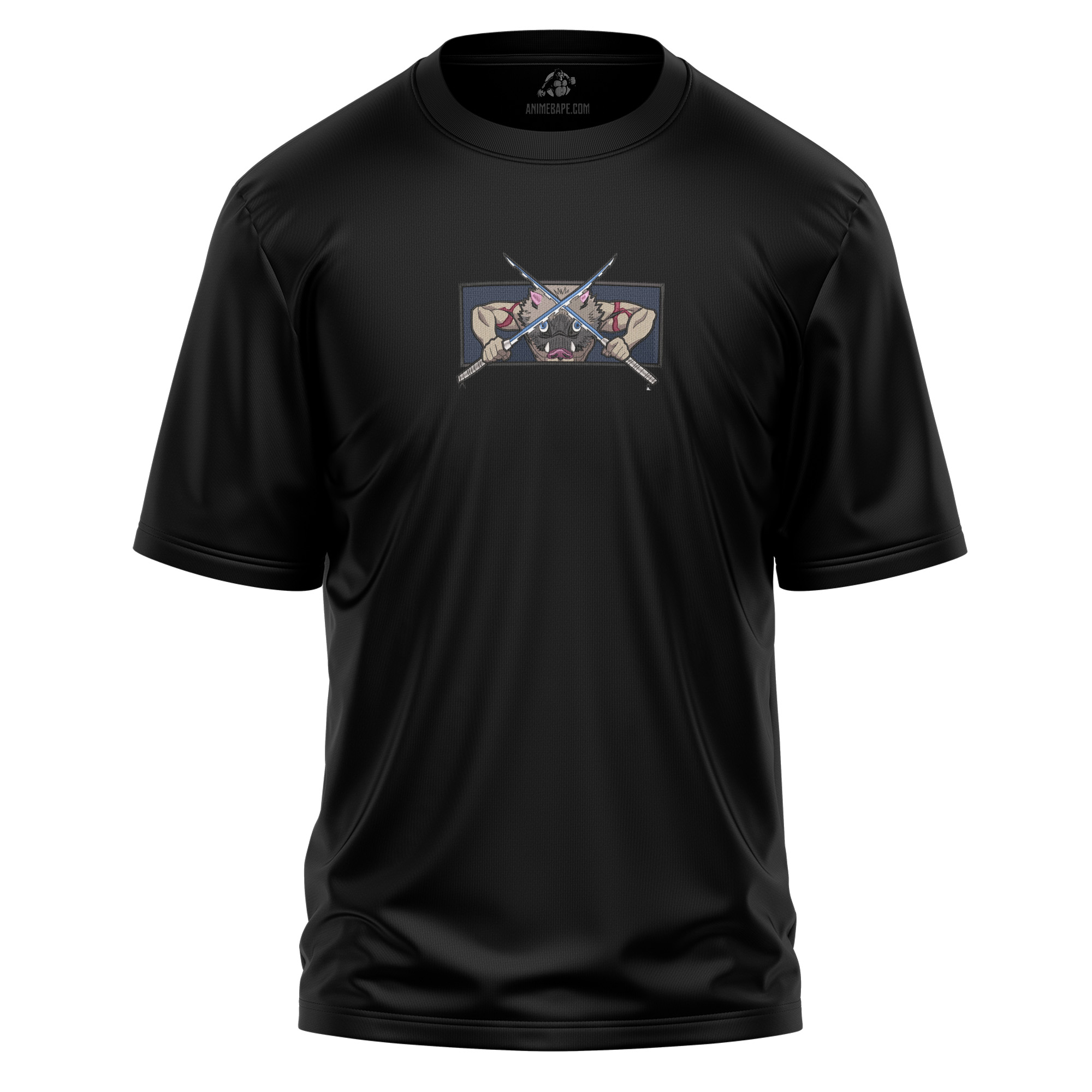 Inosuke Hashibira Dual Nichirin Swords Demon Slayer Embroidered T Shirt