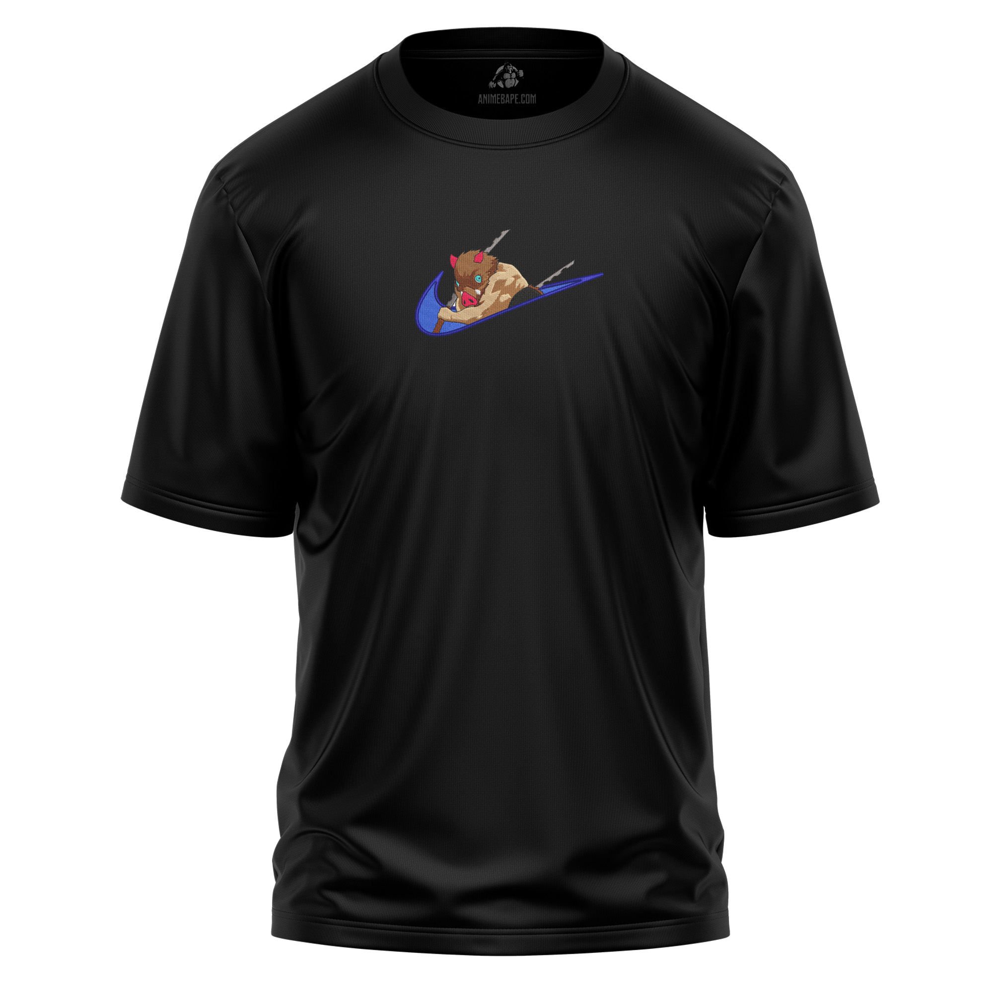 Inosuke Hashibira Nicelogo V2 Demon Slayer Embroidered T Shirt