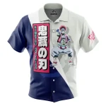 Akaza Demon Slayer v2 Button Up Hawaiian Shirt