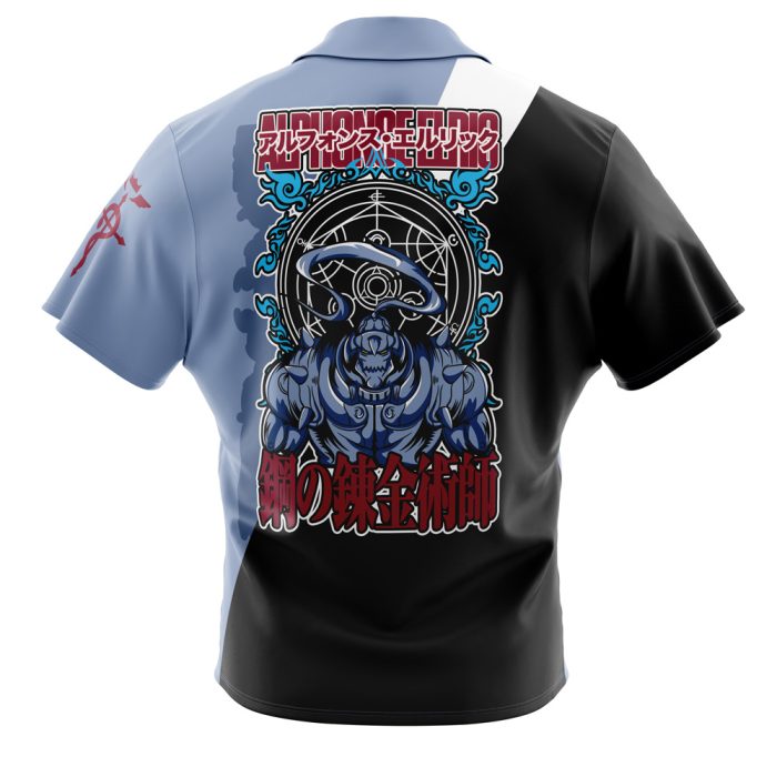Alphonse Elric Fullmetal Alchemist Button Up Hawaiian Shirt - Image 2