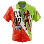 Asuka Langley Sohryu x Eva 02 Neon Genesis Evangelion Button Up Hawaiian Shirt