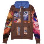 Streetwear Hoodie Hashibira Inosuke V2 Demon Slayer Zip Jacket - Image 2