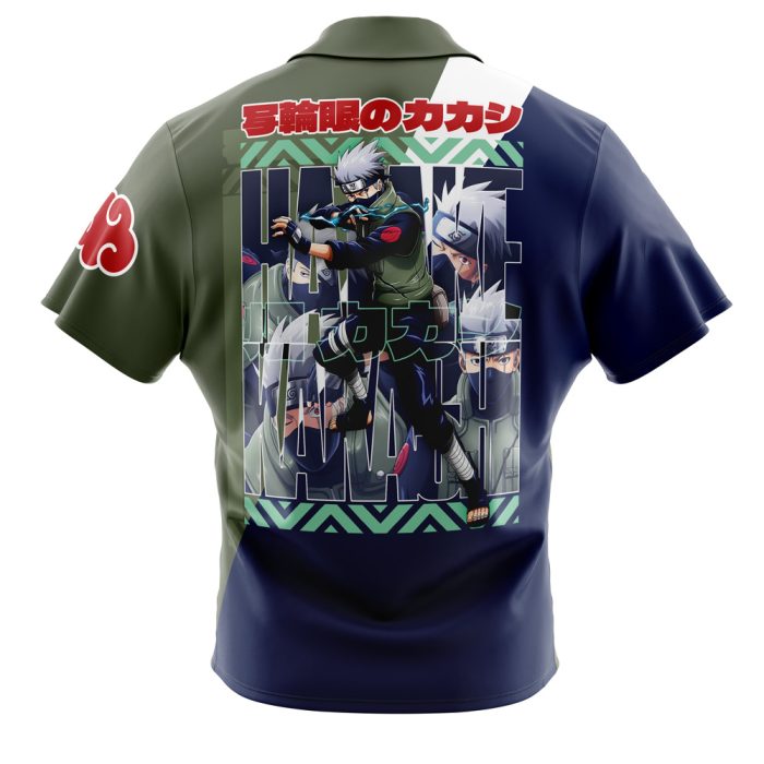 Naruto Hatake Kakashi Shippuden Button Up Hawaiian Shirt - Image 2