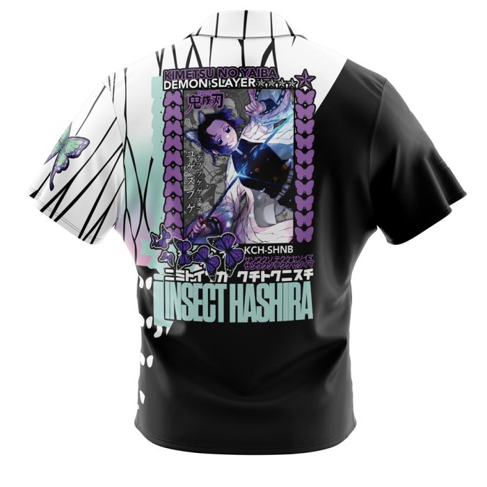 Kocho Shinobu Demon Slayer Button Up Hawaiian Shirt - Image 2