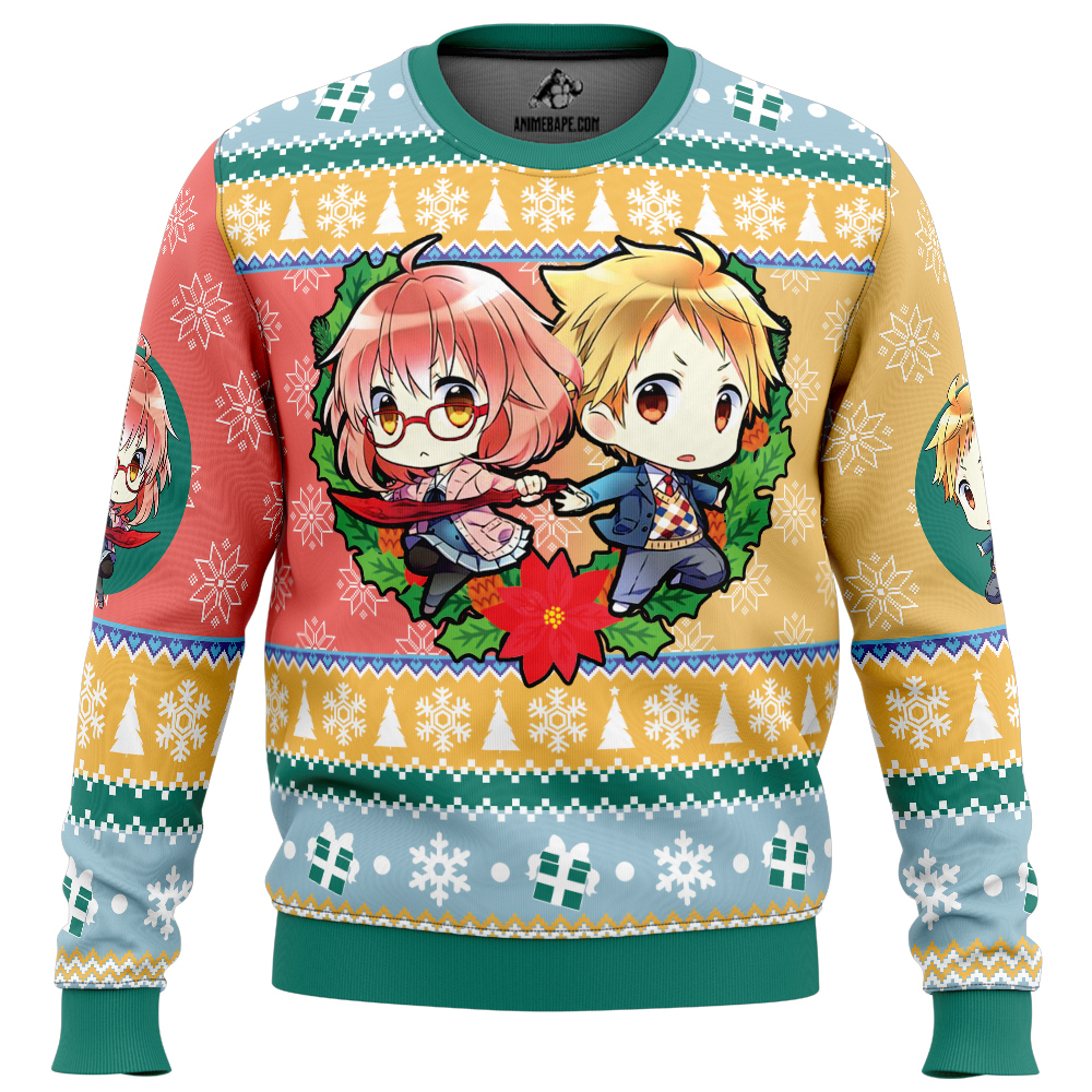 Sweater Akihito and Mirai Beyond the Boundary Ugly Christmas