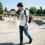 Black and White Ben 10 T-Shirt comic-line streetwear skate park lifestyle - AnimeBape
