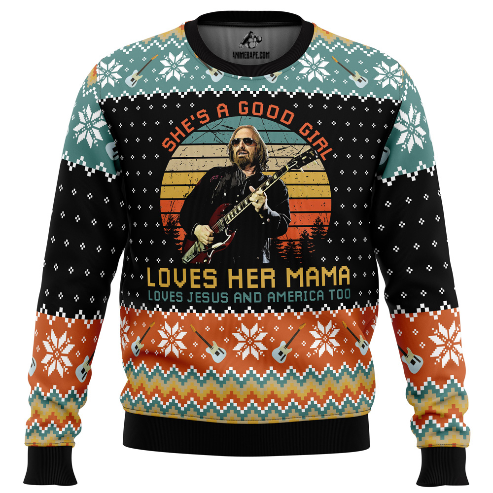 Sweater Free Fallin' Tom Petty Ugly Christmas