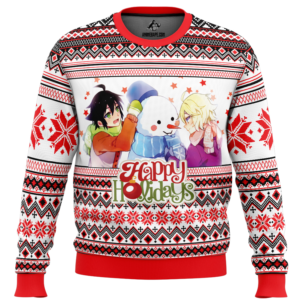 Sweater Happy Holidays Seraph Of The End Ugly Christmas