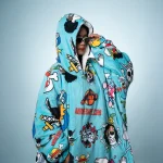 Strawhats Jolly Roger One Piece Pirates Oversized Blanket Hoodie - Image 5