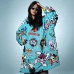 Strawhats Jolly Roger One Piece Pirates Oversized Blanket Hoodie - Image 4