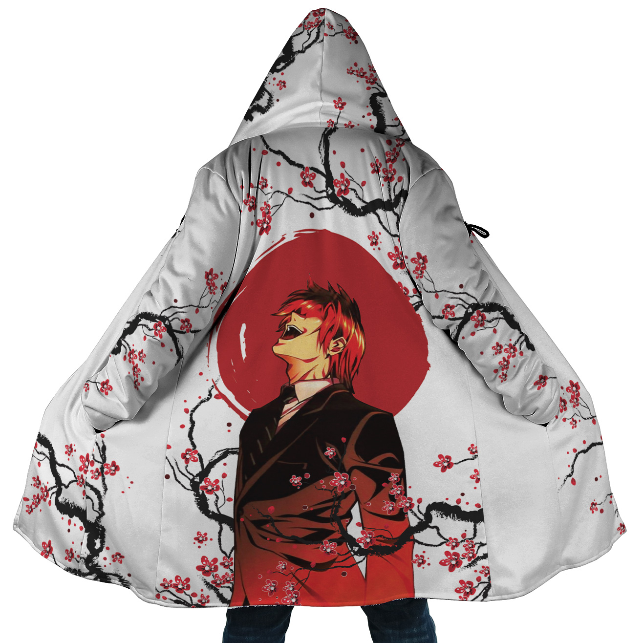 Light Yagami Cherry Blossom Death Note Hooded Cloak Coat