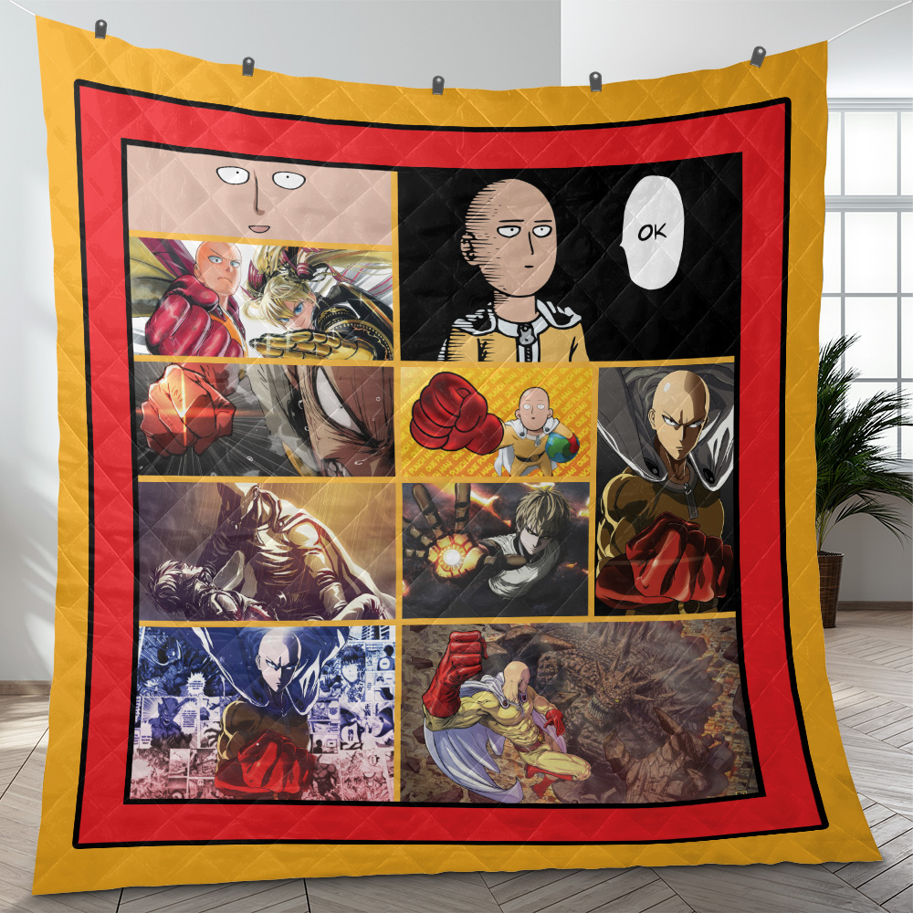 One Punch Man Quilt Blanket