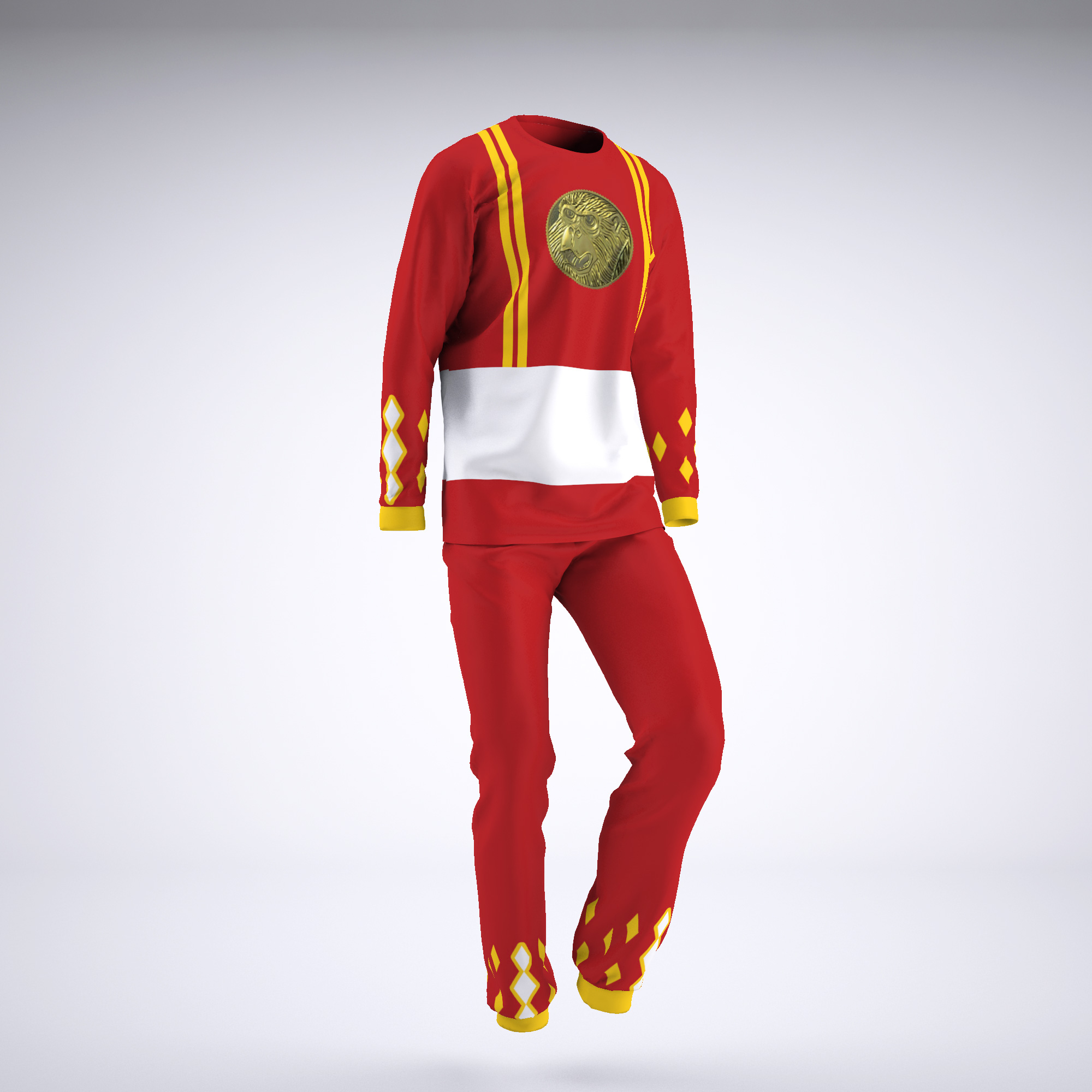 Red Ranger Ninjetti Mighty Morphin Power Rangers Pajamas - AnimeBape