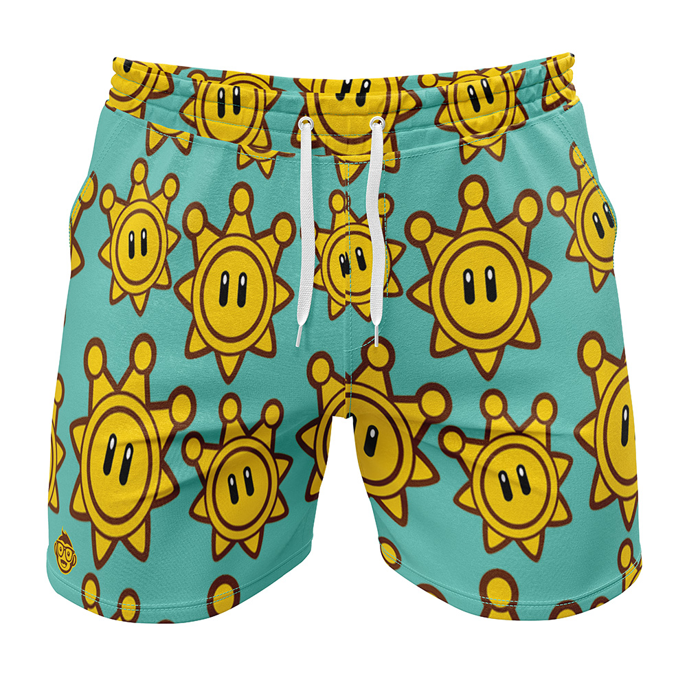 Shine Sprite Mario Bros Gym Shorts
