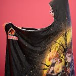 Moonlight Demonslayer Hooded Blanket for Cozy Comfort - Image 8