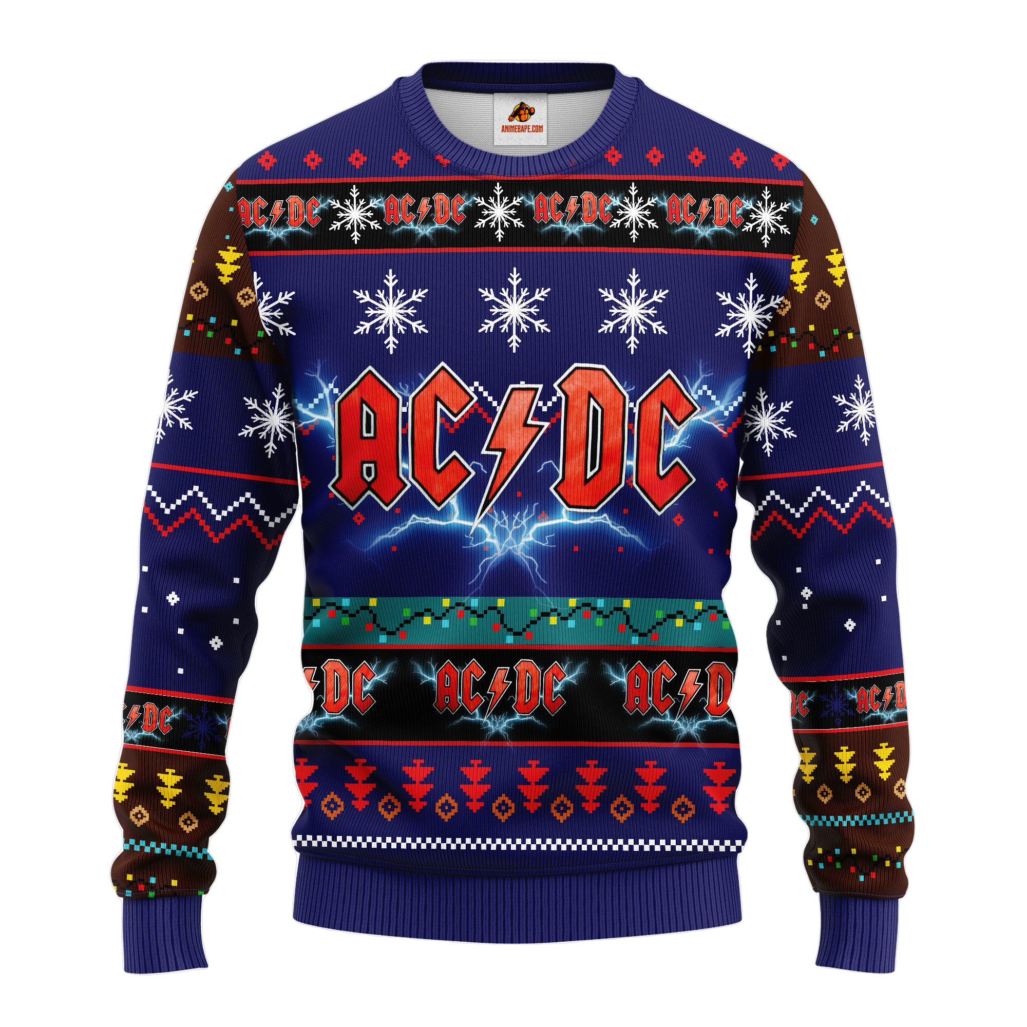 20251024-091946 Acdc Blue Ugly Christmas Sweater Gift Idea for Thanksgiving - Image 1