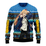 Chainsaw Man Power Anime Ugly Christmas Sweater Holiday Gift
