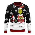 Snoopy Grinch Anime Christmas Gift Ugly Sweater for Holidays