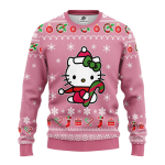 Hello Kitty Ugly Christmas Sweater for Thanksgiving Gift - Pink