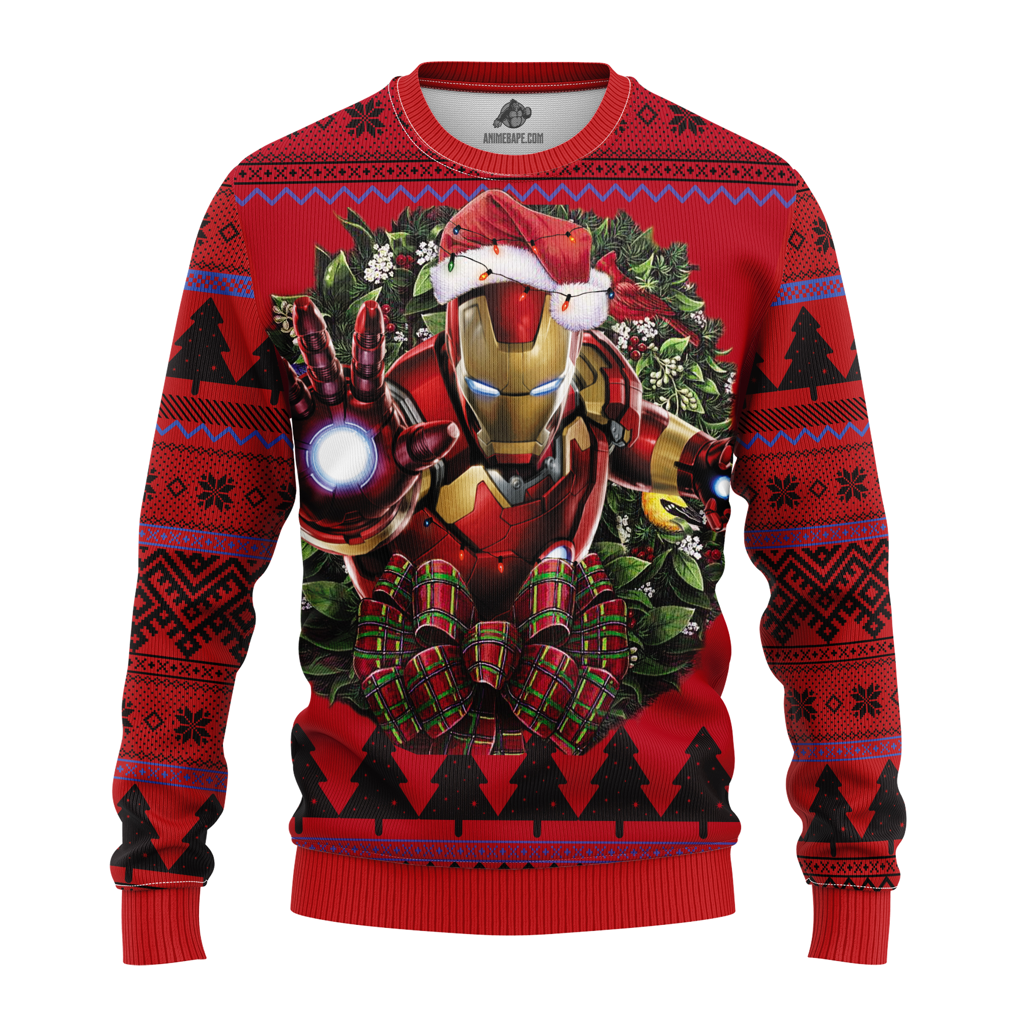 20251111-162934 Iron Man Ugly Christmas Sweater for Thanksgiving Gift - Image 1