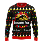 Jurassic Park T-Rex Anime Ugly Christmas Sweater Holiday Gift