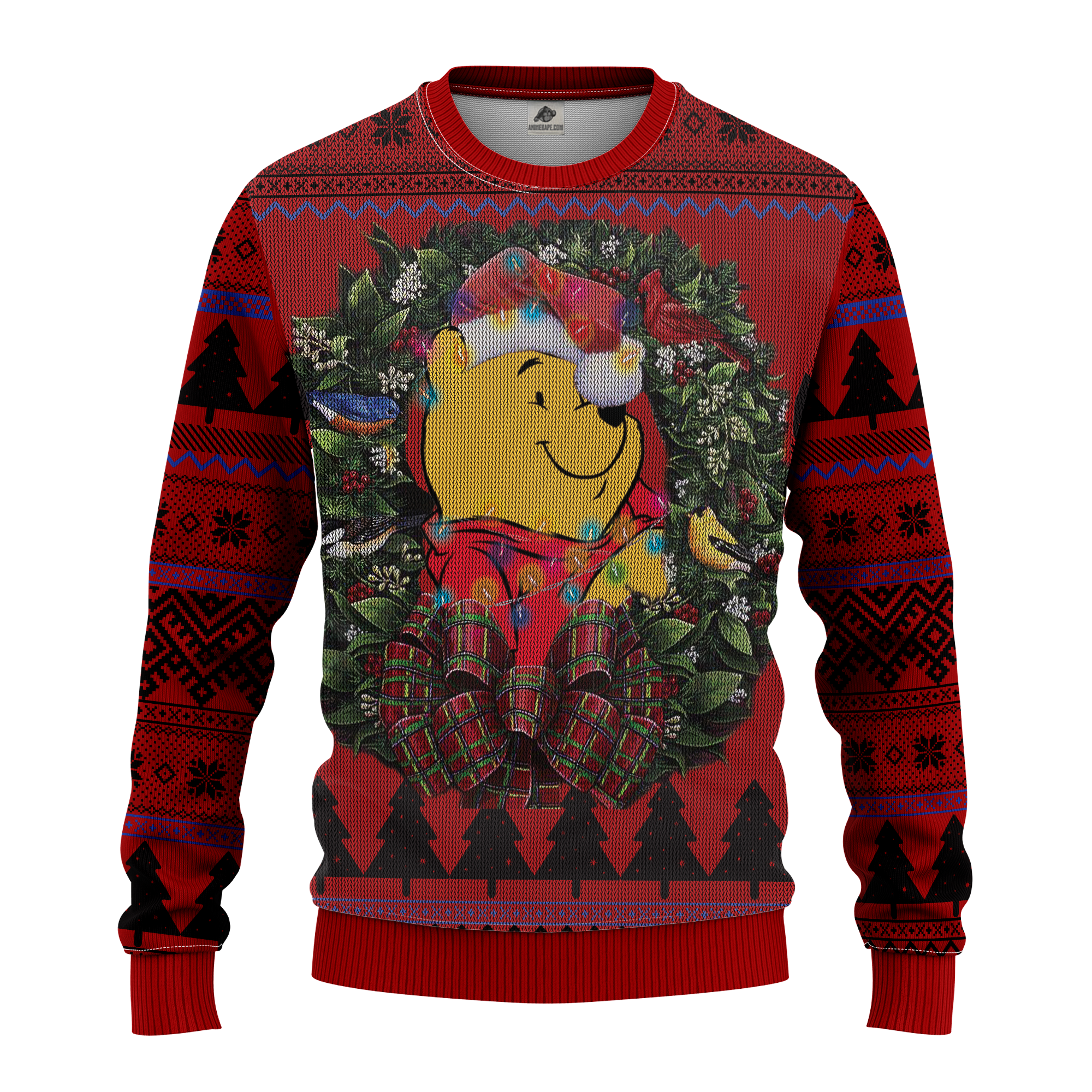 20251114-171802 Winnie The Pooh Ugly Christmas Sweater - Thanksgiving Gift - Image 1