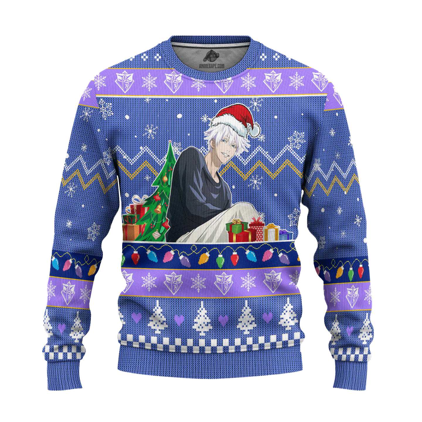 20251202-161415 Custom Satoru Gojo Jujutsu Kaisen Xmas Gift Ugly Christmas Sweater - Image 1