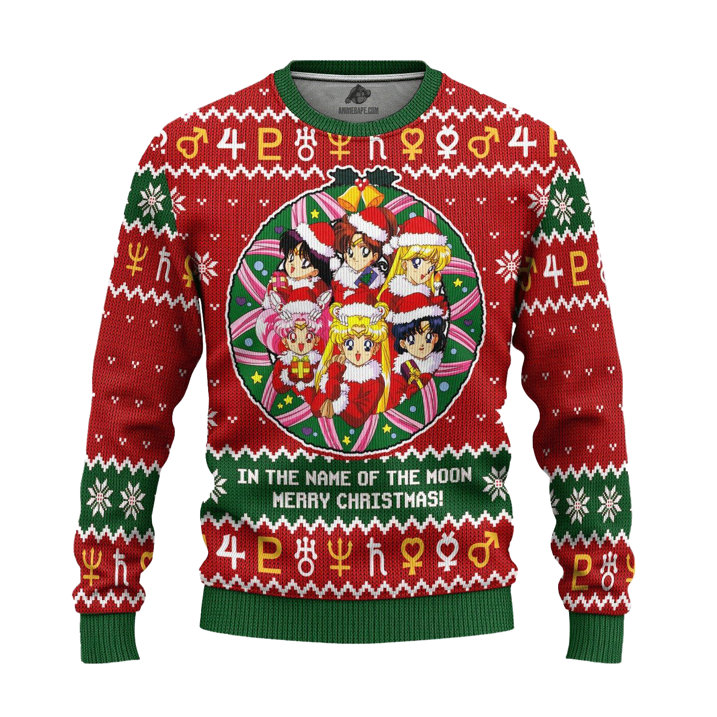 20251210-171405 Sailor Moon Ugly Christmas Sweater Anime Gift for Sailor Guardians - Image 1