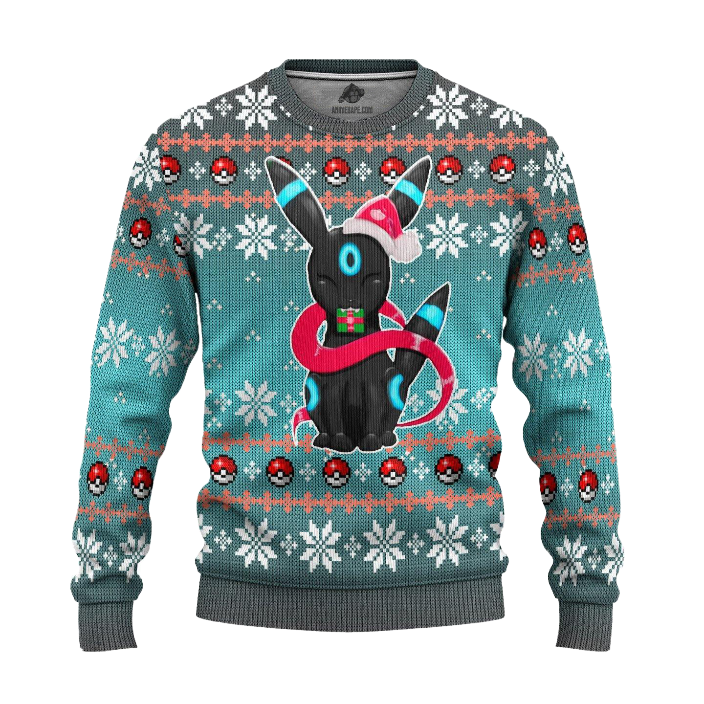 20251219-111349 Umbreon Pokemon Ugly Christmas Sweater Holiday Gift for Fans - Image 1
