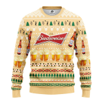 Budweiser Beer Ugly Christmas Sweater Perfect Holiday Gift Idea