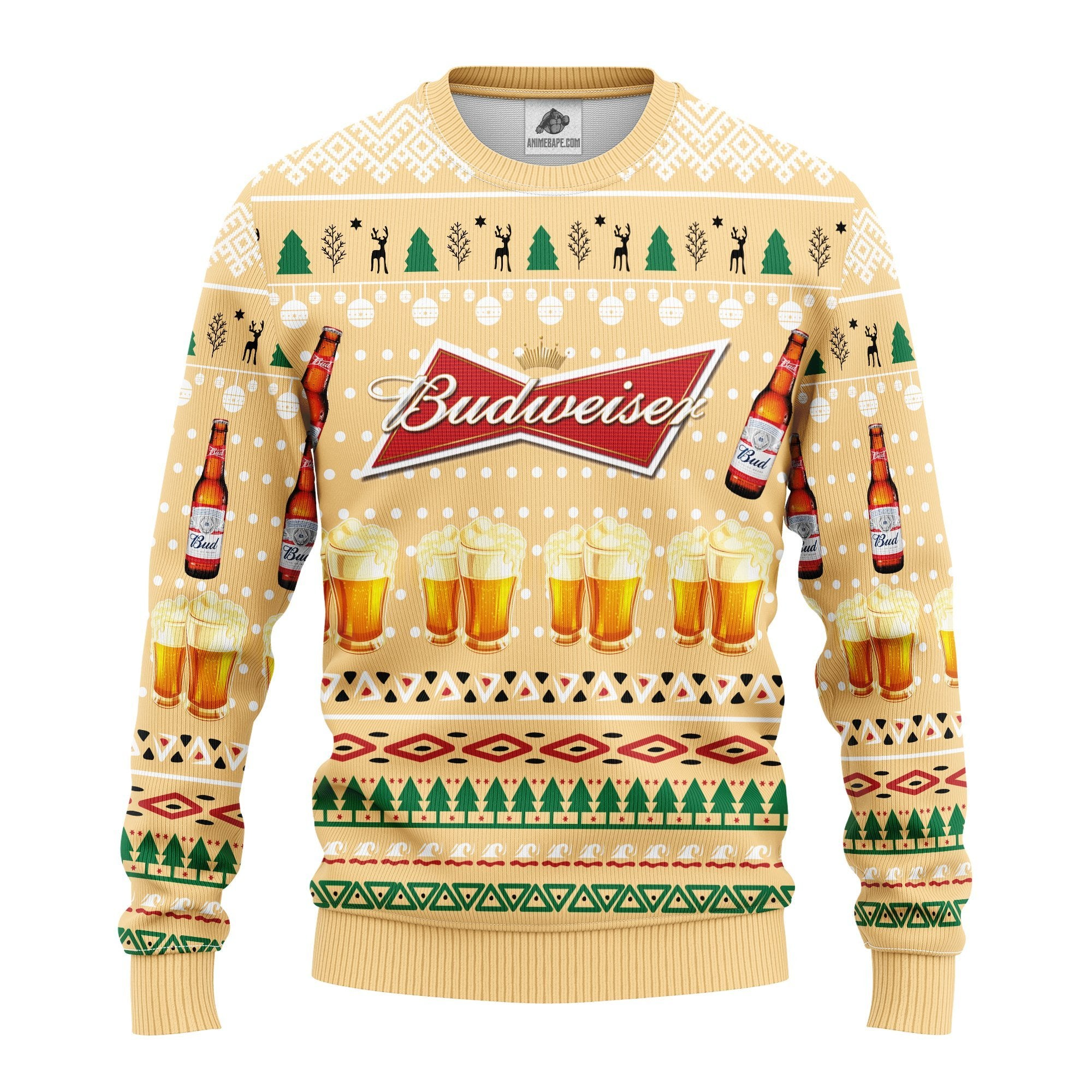 20251219-144849 Budweiser Beer Ugly Christmas Sweater Perfect Holiday Gift Idea - Image 1